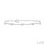 Silver Diamond Station Chain Bracelet