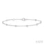 Silver Diamond Station Chain Bracelet
