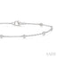 Silver Diamond Station Chain Bracelet