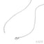 Silver Diamond Station Necklace