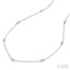 Silver Diamond Station Necklace