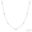 Silver Diamond Station Necklace