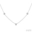 Silver Diamond Station Necklace