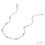 Silver Diamond Station Chain Bracelet