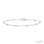 Silver Diamond Station Chain Bracelet