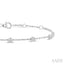 Silver Diamond Station Chain Bracelet