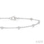 Silver Diamond Station Chain Bracelet