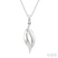 Silver Twisted Diamond Fashion Pendant