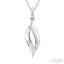 Silver Twisted Diamond Fashion Pendant