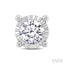 Silver Miracle Plate Diamond Fashion Stud Earrings