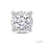Silver Miracle Plate Diamond Fashion Stud Earrings