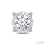 Silver Miracle Plate Diamond Fashion Stud Earrings