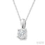 Silver Miracle Plate Diamond Fashion Solitaire Pendant