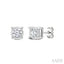 Silver Miracle Plate Diamond Fashion Stud Earrings