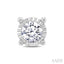 Silver Miracle Plate Diamond Fashion Stud Earrings