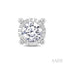 Silver Miracle Plate Diamond Fashion Stud Earrings