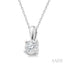 Silver Miracle Plate Diamond Fashion Solitaire Pendant
