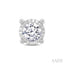 Silver Miracle Plate Diamond Fashion Stud Earrings
