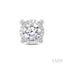 Silver Miracle Plate Diamond Fashion Stud Earrings