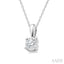 Silver Miracle Plate Diamond Fashion Solitaire Pendant