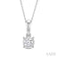Silver Miracle Plate Diamond Fashion Solitaire Pendant