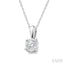 Silver Miracle Plate Diamond Fashion Solitaire Pendant