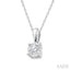 Silver Miracle Plate Diamond Fashion Solitaire Pendant