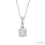 Silver Miracle Plate Diamond Fashion Solitaire Pendant