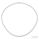 5.00 ctw Round Cut Diamond Tennis Necklace in 14K White Gold