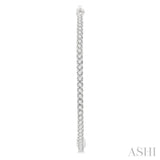 4 ctw Inside-Out Round Cut Diamond 2-Inch Hoop Earrings in 14K White Gold