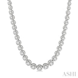 3 ctw Round Cut Diamond Illusion Necklace in 14K White Gold
