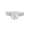 Round Diamond Straight Band Engagement Ring