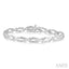 Silver 'X' Shape Diamond Bracelet