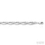 Silver Bold Oval Shape Link Diamond Fashion Bracelet