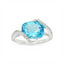 Blue Topaz & Diamond Fashion Ring