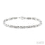 Silver 'X' Shape Diamond Bracelet
