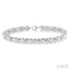 Silver 'X' Shape Diamond Bracelet