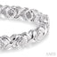 Silver 'X' Shape Diamond Bracelet