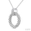 Silver Bold Circle Diamond Pendant