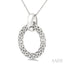 Silver Bold Circle Diamond Pendant