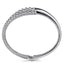 Bujukan Sterling Silver Bypass Bangle Bracelet