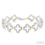 Silver Clover Diamond Fashion Bracelet
