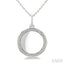 Silver Circle Diamond Locket Pendant