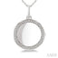 Silver Circle Diamond Locket Pendant