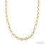Gold Vermeil Bold Rectangular Shape Link Diamond Necklace
