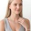 Silver Bold Rectangular Shape Link Diamond Necklace