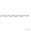 Silver Bold Rectangular Shape Link Diamond Fashion Bracelet