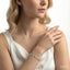 Silver Bold Oval Shape Link Diamond Fashion Bracelet