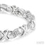 Silver 'X' Shape Diamond Bracelet