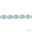 Silver Cushion Shape Gemstone & Diamond Bracelet